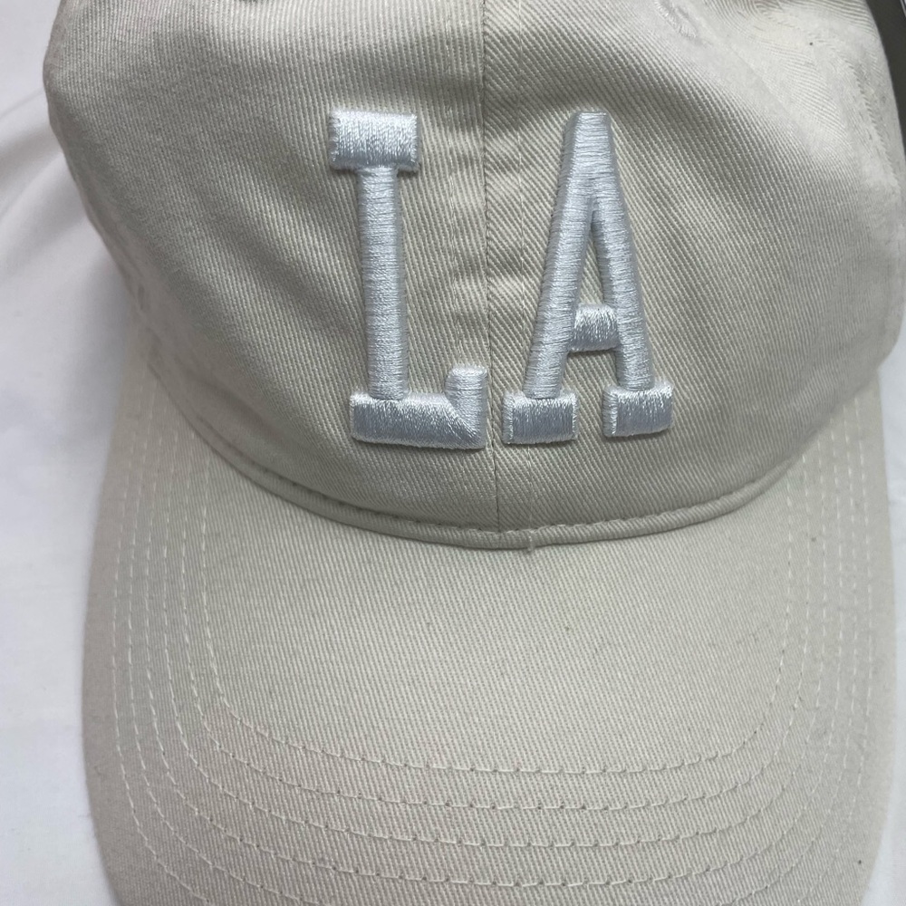OS Scotch & Soda cap adjustable Cream LA Embroidered Cap - Picture 3 of 4